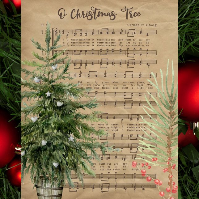 Papier de soie en forme de partitions de O Christm (Créateur téléchargé)
