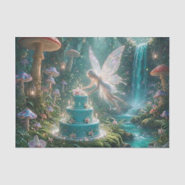 Papier de soie enchanté tropical pour fées (Recto)
