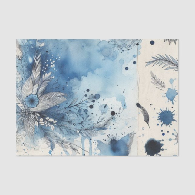 Papier de soie Éphémère aquarelle (Recto)