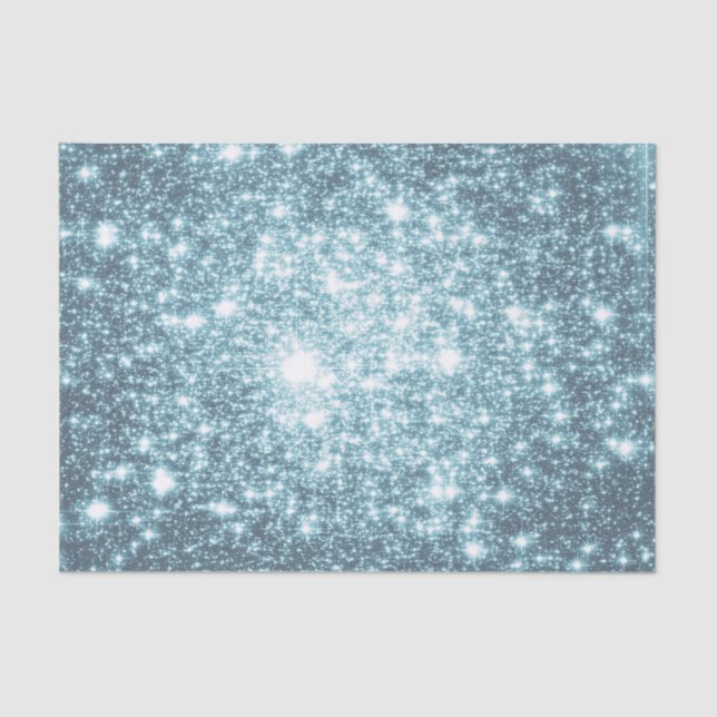 Papier de soie étoiles sarcelle (Recto)