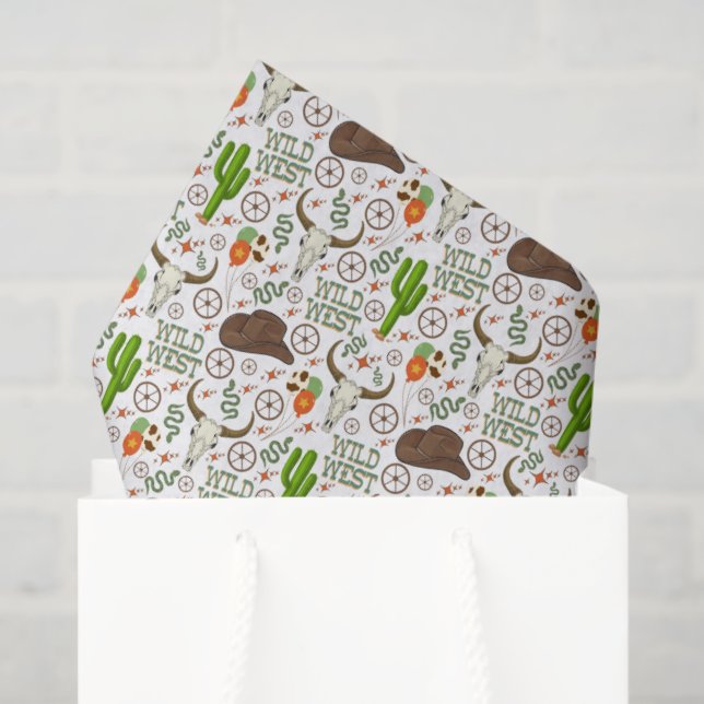 Papier de soie Far West (Sac cadeau)