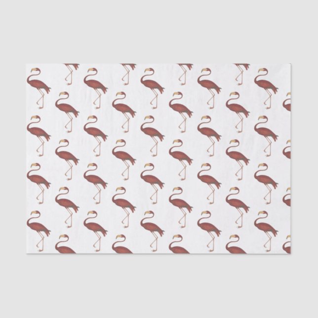 Papier de soie Flamant Rose Vintage #2 (Recto)