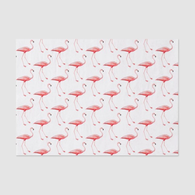 Papier de soie Flamant Rose Vintage #3 (Recto)