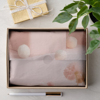 Papier de soie fleurs rose blush