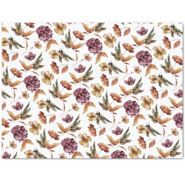 Papier de soie Floral automne (Watercolor Floral Fall Tissue Paper by Painted Paperie
)