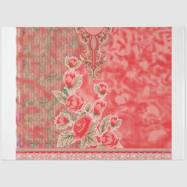 Papier de soie floral | Emballage cadeau de luxe (Recto)