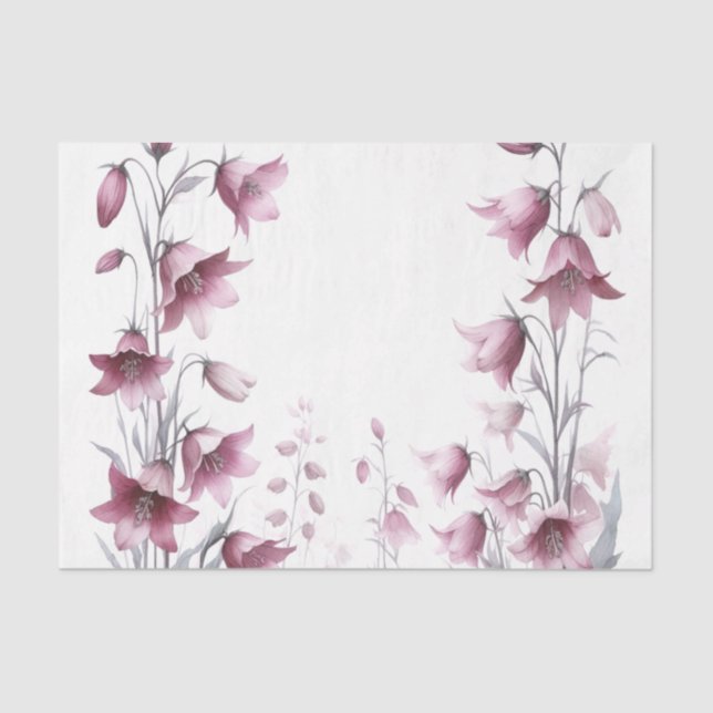 Papier de soie floral or rose poudré (Recto)