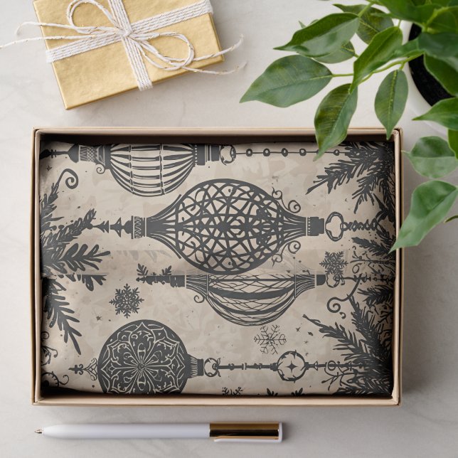 Papier de soie gothique pour découpage de Noël  (Cadeau)
