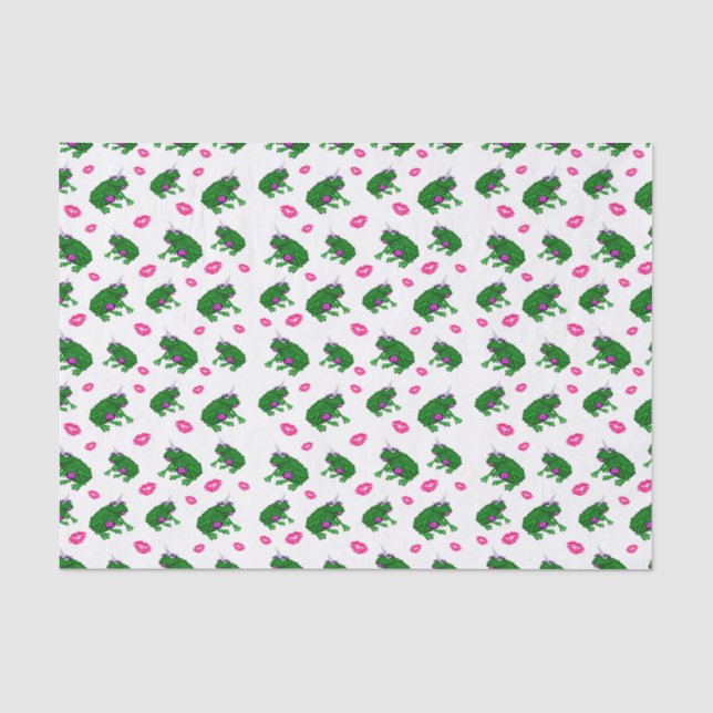 Papier de soie Grenouilles et baisers (Recto)
