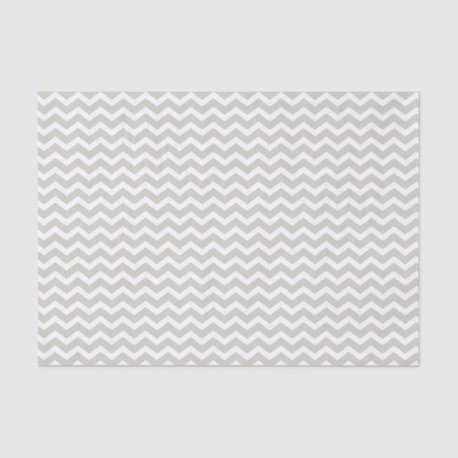 Papier de soie gris blanc à motif chevron zigzag (Recto)
