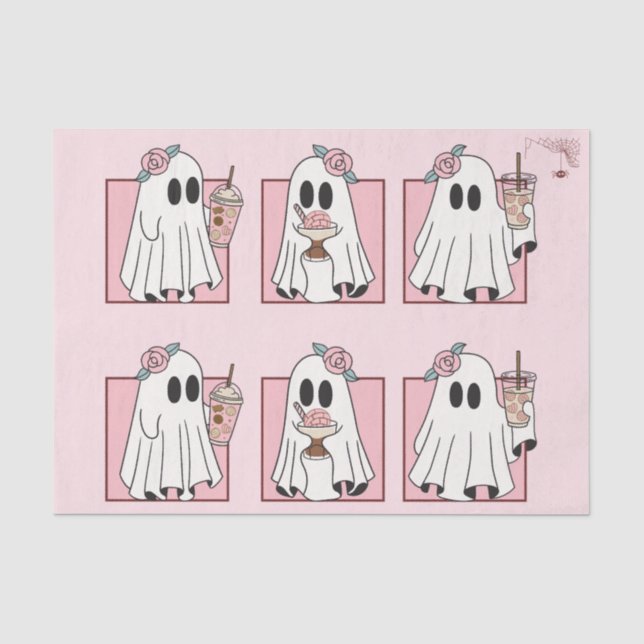 Papier de soie Halloween mignon & effrayant – Cade (Recto)