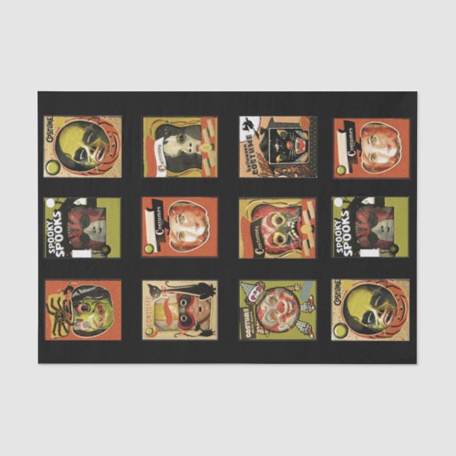 Papier de soie Halloween vintage (Recto)
