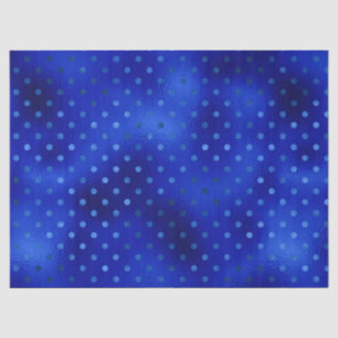 Papier de soie Hanukkah bleu royal à pois en feuil