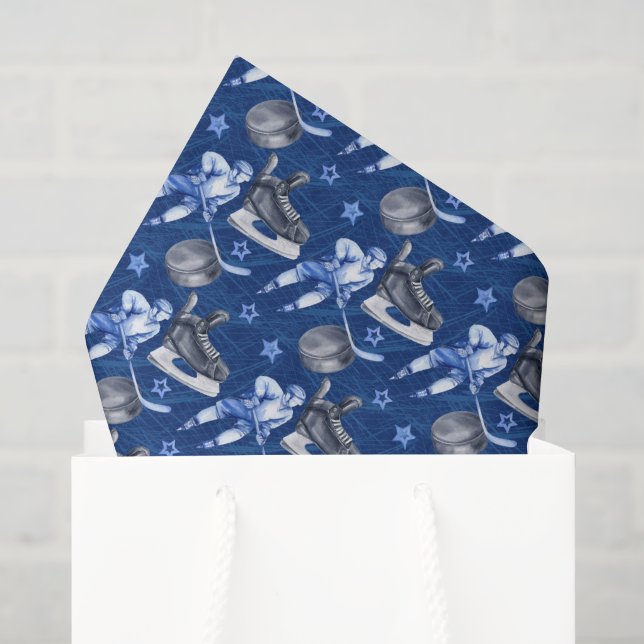Papier de soie hockey sur glace, découpage de spor (Sac cadeau)
