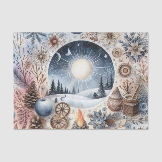 Papier de soie inspiré de la nature au solstice d' (Recto)