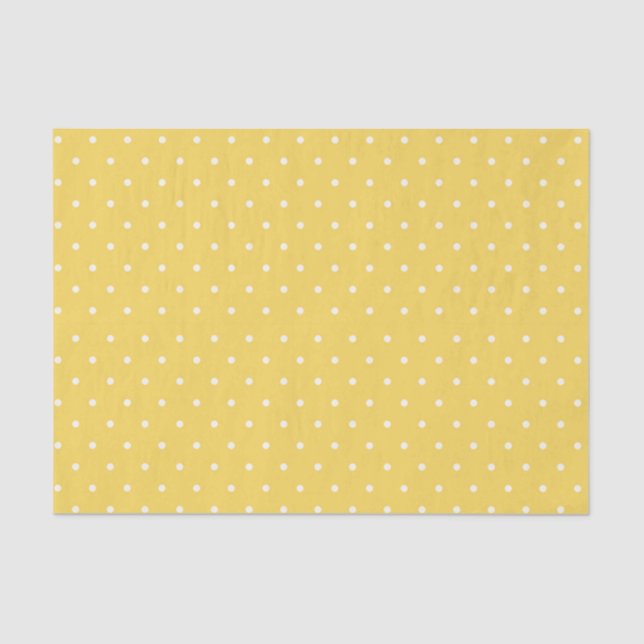 Papier de soie jaune et blanc à pois (Recto)