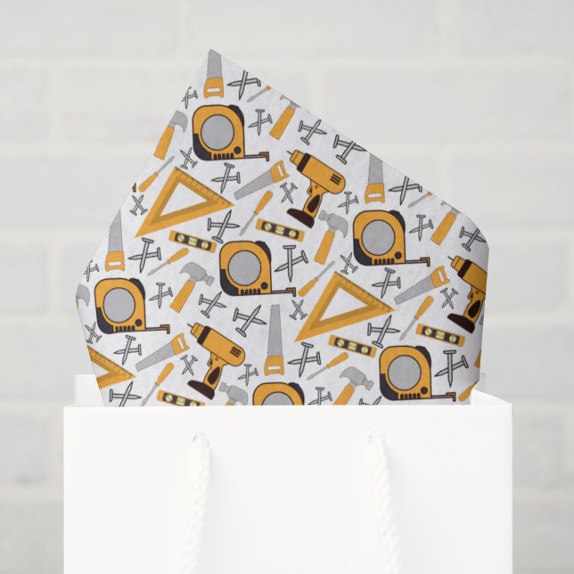 Papier de soie jaune pour bricoleur (Sac cadeau)