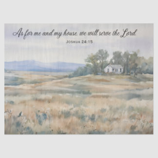 Papier de soie - Josué 24:15 - Une maison dans une