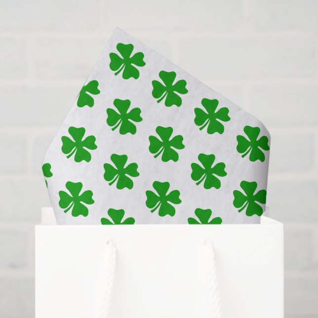 Papier de soie jour de la Saint-Patrick trèfle cha (Sac cadeau)