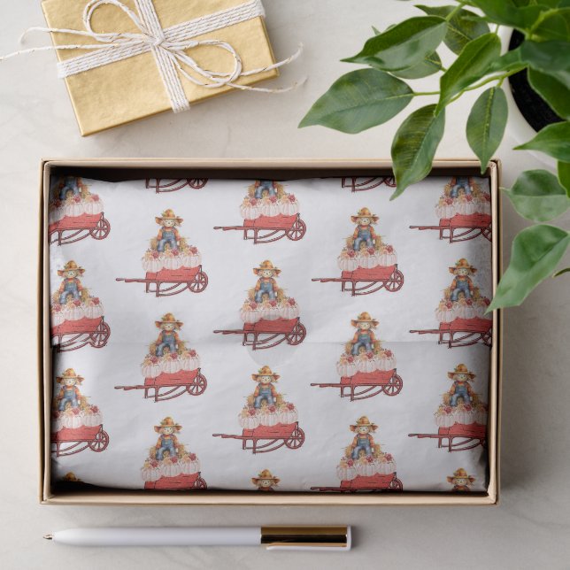 Papier de soie Joyeux Halloween Épouvantail Citrou (Cadeau)