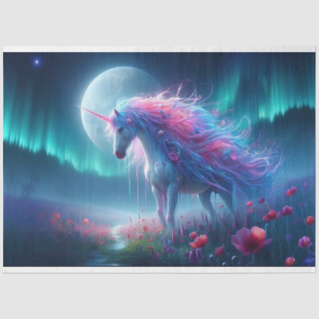 Papier de soie licorne mystique (Recto)