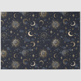 Papier de soie Lunes et Étoiles Célestes