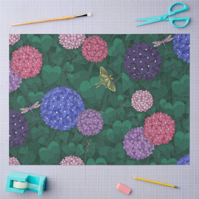 Papier de soie Mantis de minuit et papillon lune (Artisanat)