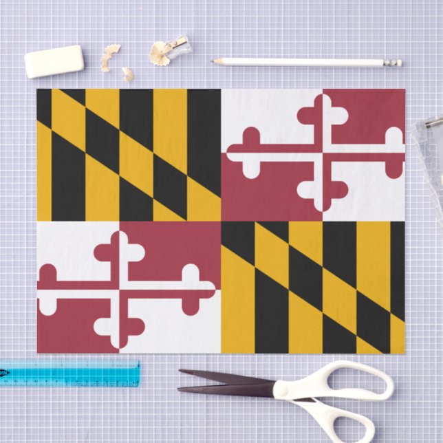 Papier de soie Maryland, papier de soie drapeau Ma (Artisanat)