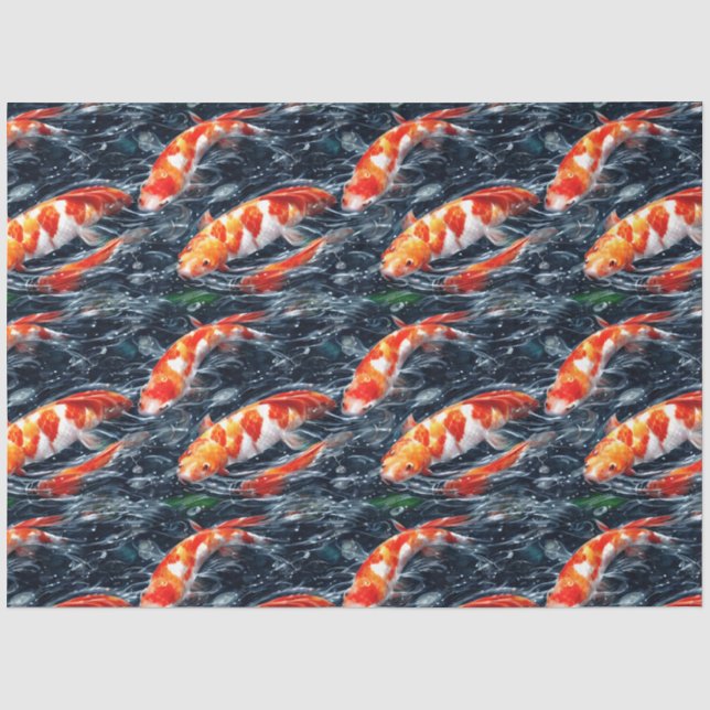 papier de soie motif poissons koi (Recto)
