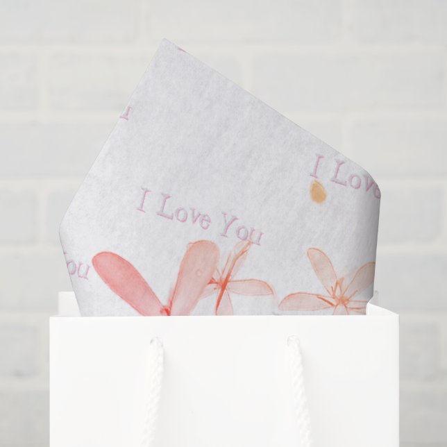 Papier de soie " motif Posie blanche"  (Sac cadeau)