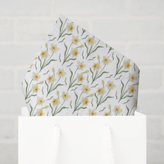 Papier de soie Narcisse (Sac cadeau)