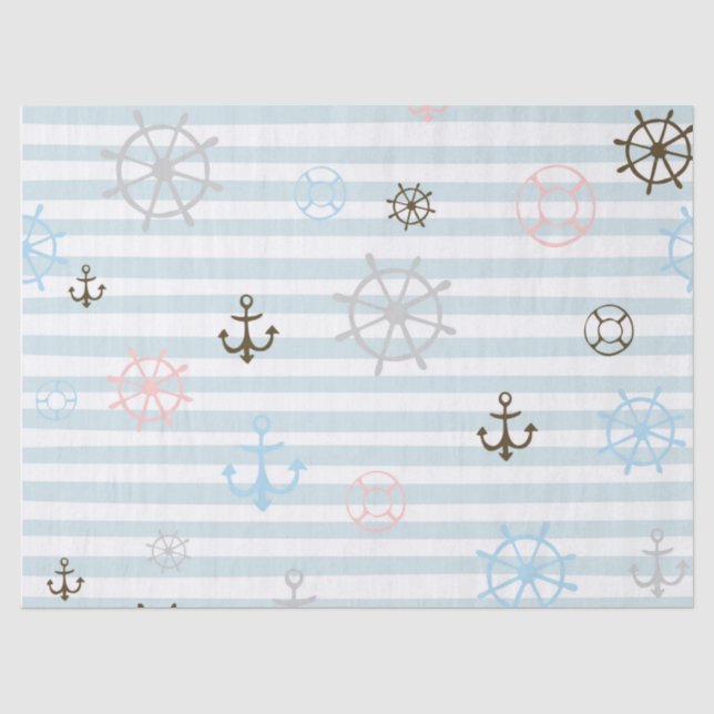 Papier de soie nautique pour bébé (Recto)
