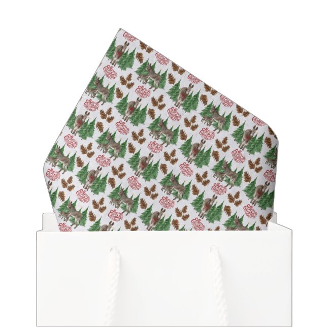 Papier de soie Noël Âne rustique (Créateur téléchargé)