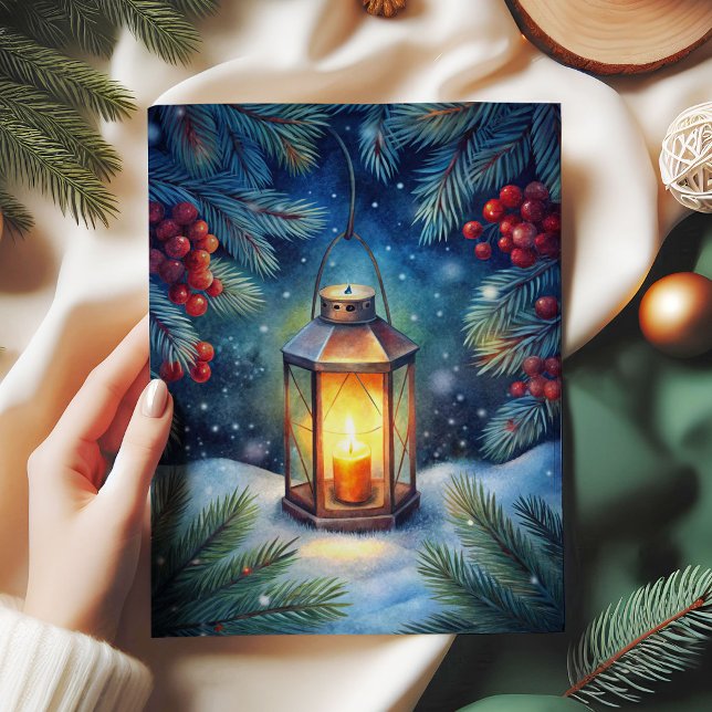 Papier de soie Noël aquarelle rouge vert rustique (Watercolor Christmas tissue paper rustic red green

)