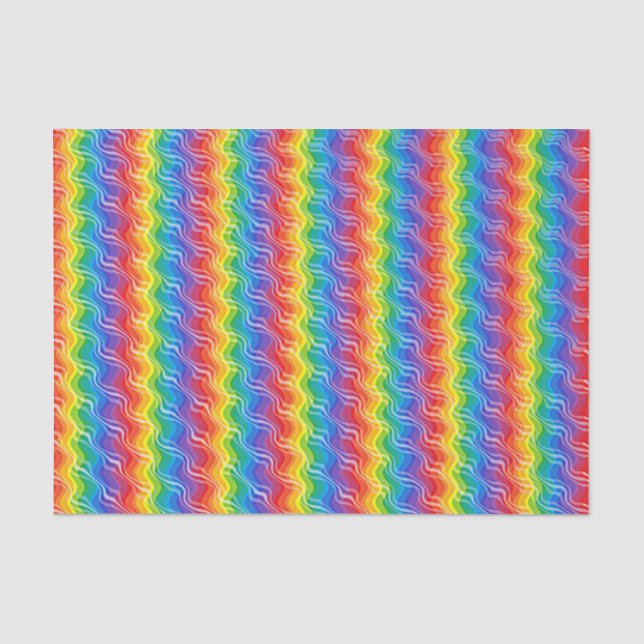Papier de soie Ondes Arc-en-ciel (Recto)