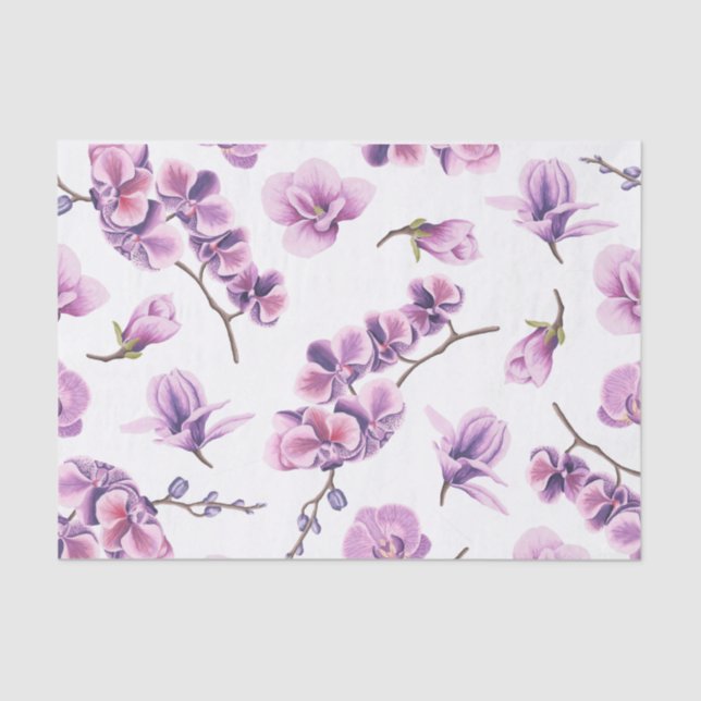 Papier de soie Orchidée Violette  (Recto)