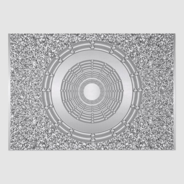 Papier de soie pailleté argent (Recto)