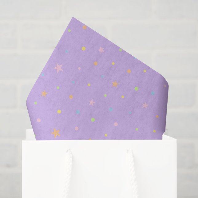 Papier de soie pastel violet pour anniversaire ave (Sac cadeau)