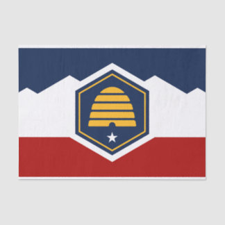 Papier de soie patriotique avec drapeau de l'Utah,