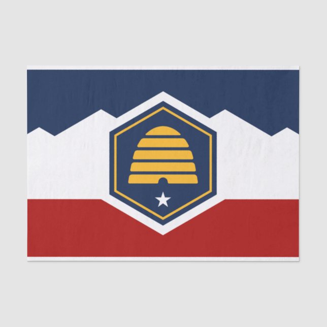 Papier de soie patriotique avec drapeau de l'Utah, (Recto)