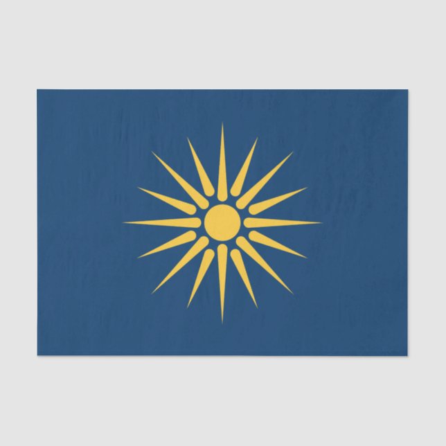 Papier de soie patriotique avec drapeau de Macédoi (Recto)
