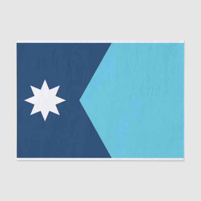 Papier de soie patriotique avec drapeau du Minneso (Recto)
