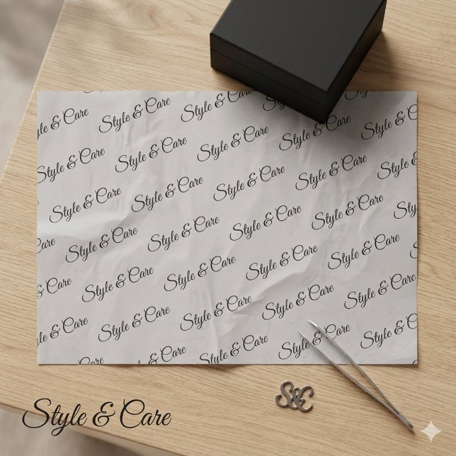 Papier de soie personnalisé avec impression de mot (Personalized Tissue Paper with Name Pattern Print)
