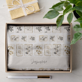Papier de soie personnalisé avec monogramme de nom