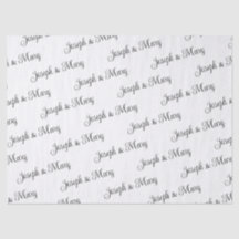 Papier de soie personnalisé blanc pour mariage