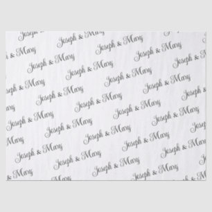 Papier de soie personnalisé blanc pour mariage