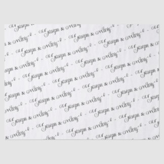 Papier de soie personnalisé blanc pour mariage