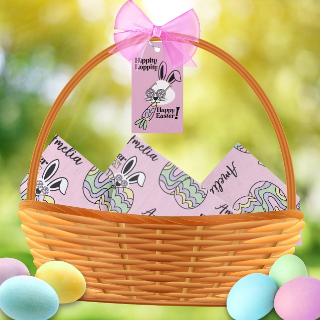 Papier de soie personnalisé Rétro Groovy Easter (Listing is for tissue paper the gift tags are sold separately in this collection )