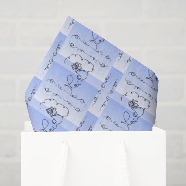 Papier de soie Pervenche de Beauté Flowing (Sac cadeau)