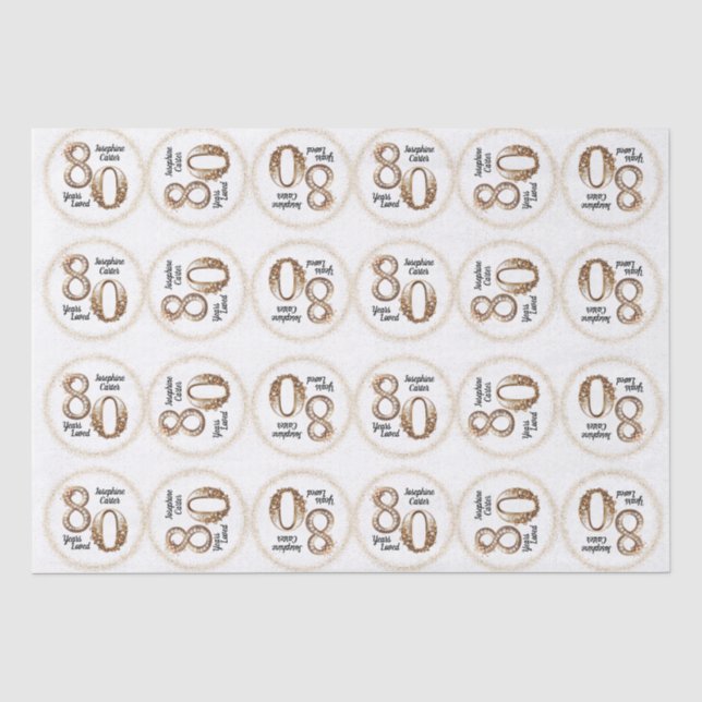 Papier de soie pour 80e anniversaire (Recto)